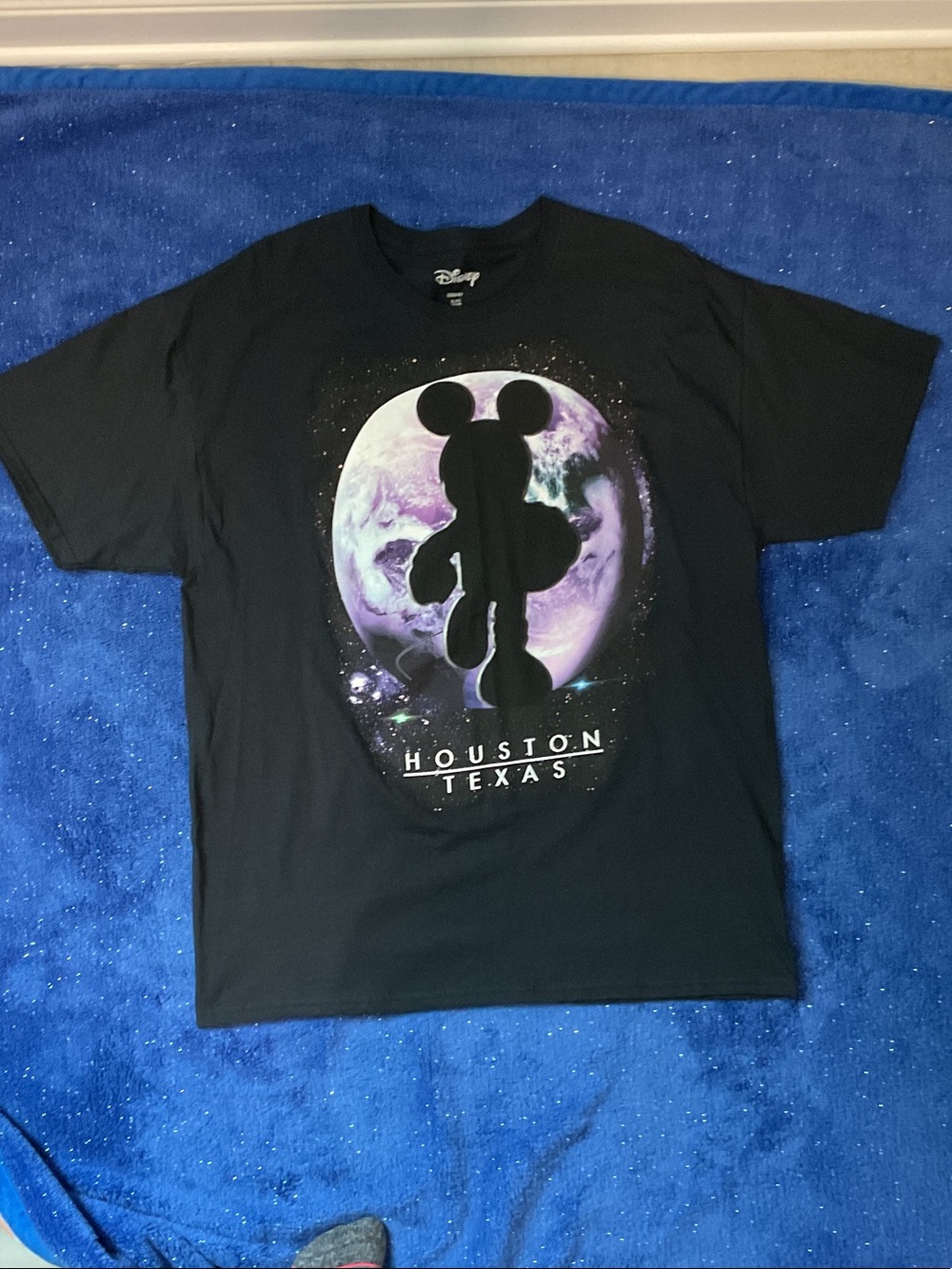 Disney Black Tee with Purple Moon and Silhouette